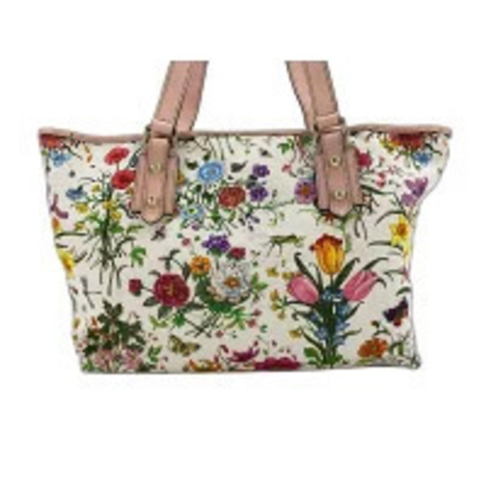 Gucci Flora Flower Canvas Tote Bag Multicolor